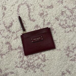 Kate Spade burgundy Card Holder
